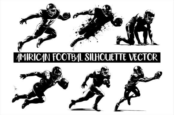 Download American Football Silhouette Vector - Football silhouette Collection