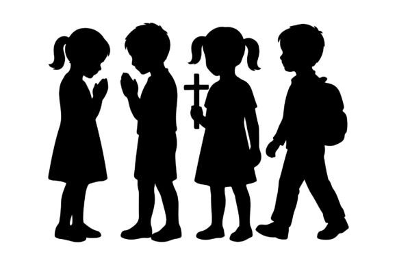 Download Christian Children Silhouette - Premium Resources